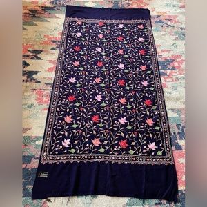 Exquisite hand stitched Cashmere Shawl / Throw Blanket